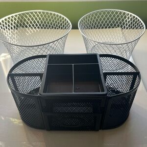 Mesh Desk Organizer Caddy - Black